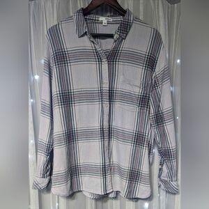Sonoma Plaid Button Down Long Sleeve Shirt Size XXL